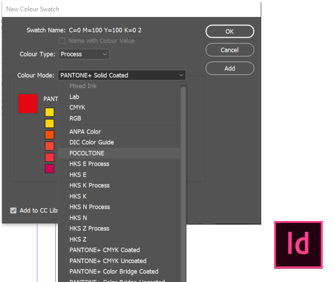 Spot Colours in InDesign
