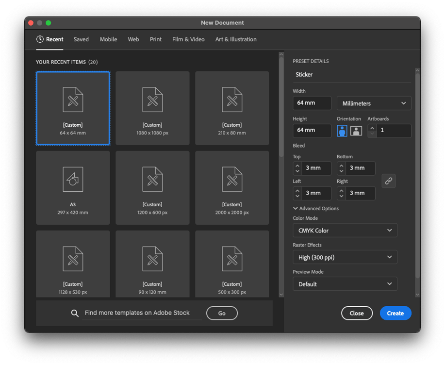 How to set up your circle sticker design