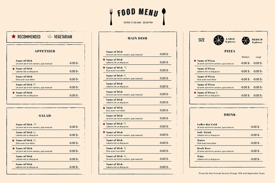 Gastropub Menu