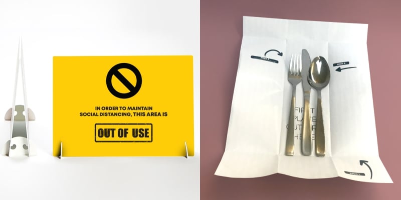 Cutlery Pouches and Strut Cards