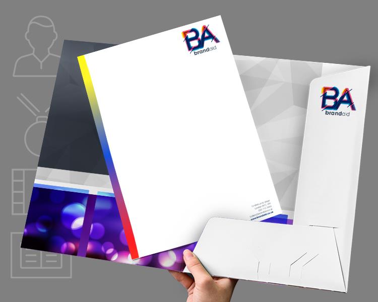 Letterhead and folder