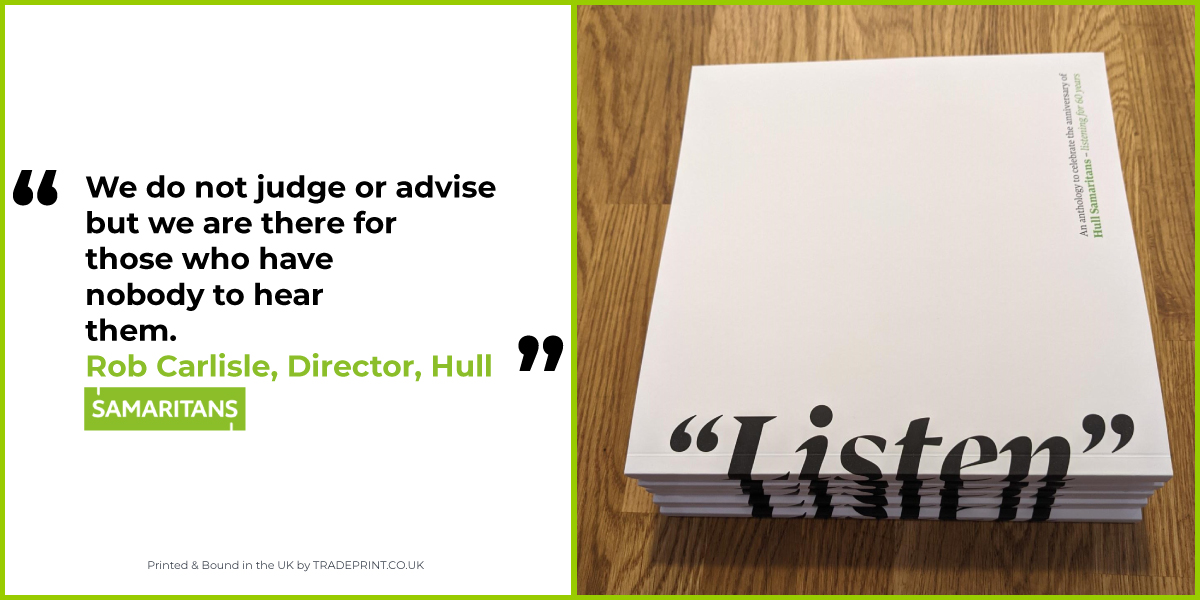 Tradeprint Case Study – “Listen” by The Hull Samaritans